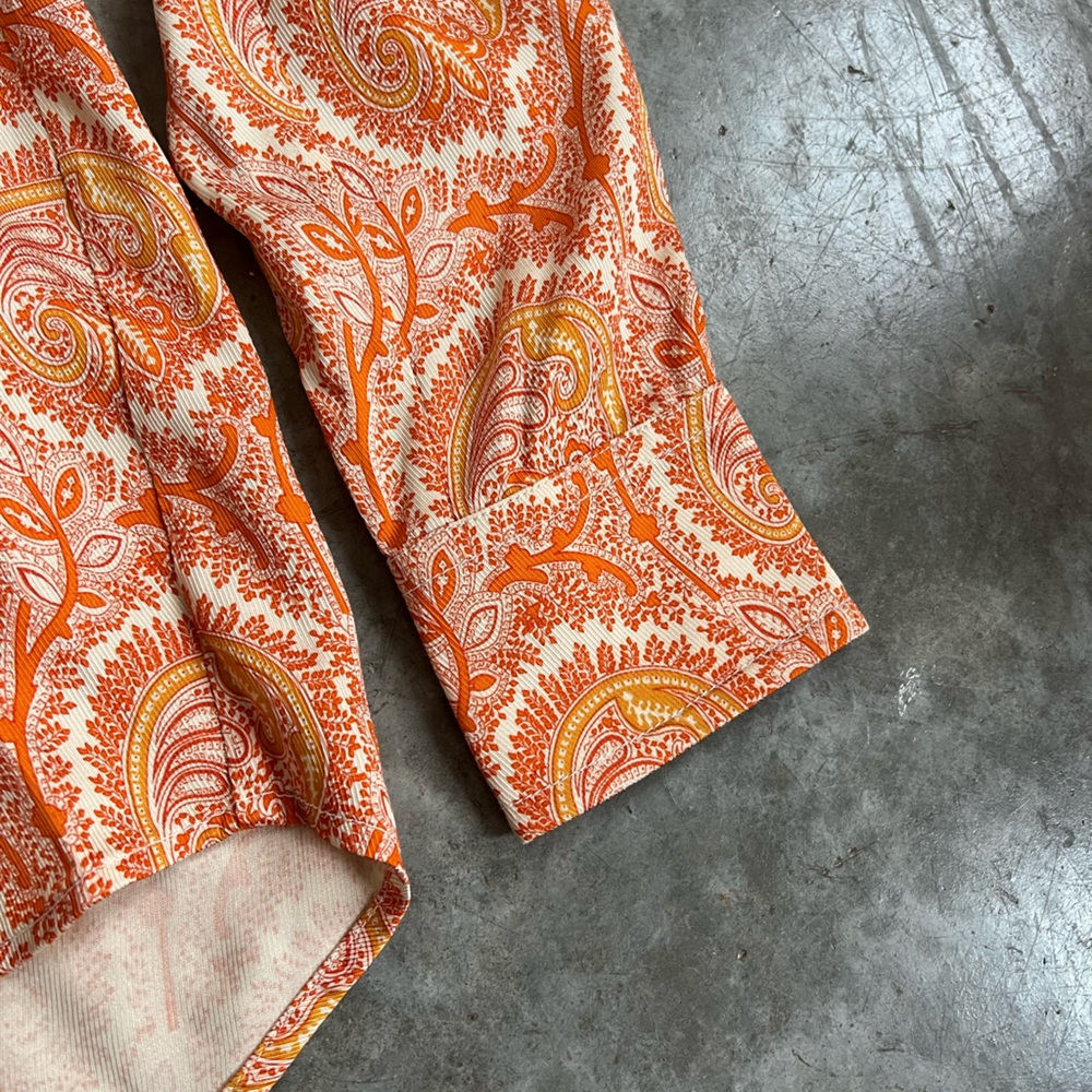 & Other Stories Capsule Collection Orange Paisley Button Down - Picture 7 of 9